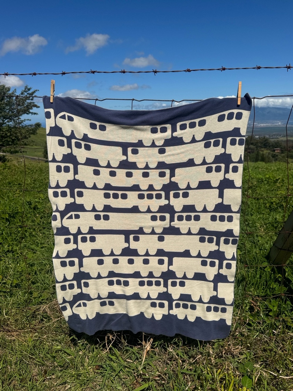 Orla Kiely Target Cotton Knit Baby Boy Blanket Trains Trolleys 30x40”